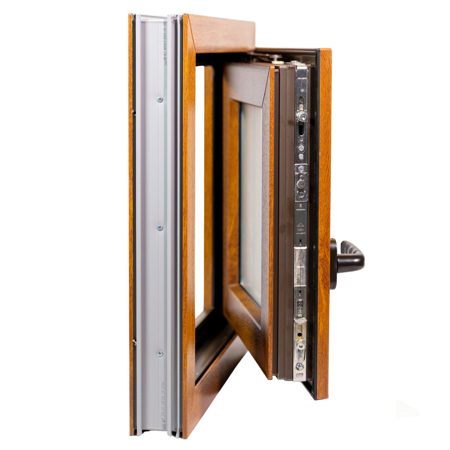 Finestra in PVC rinforzato 500x500 Golden Oak Anta Ribalta | Opaca