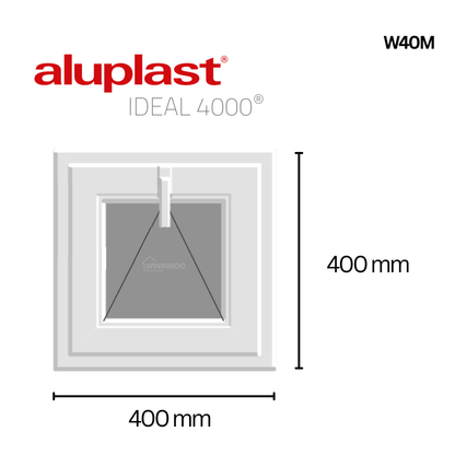 Finestra in PVC rinforzato 400x400 Bianca Anta Ribalta | Opaca