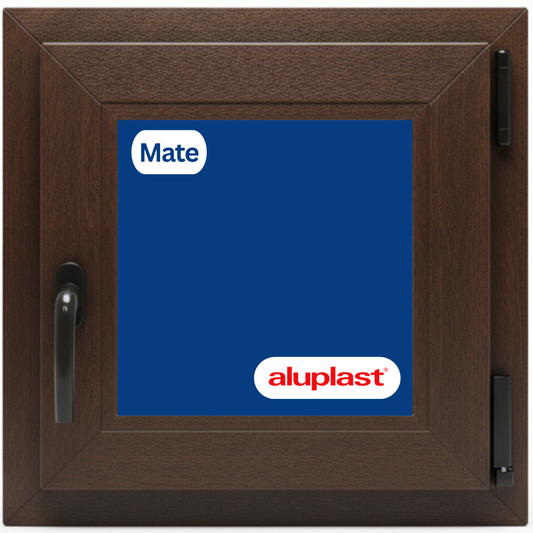 Finestra in PVC rinforzato 500x500 Noce Anta Ribalta | Mate