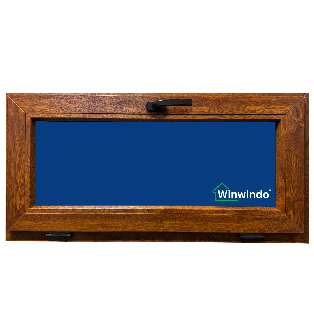 Finestra in PVC rinforzato 1000x500 Golden Oak anta ribalta