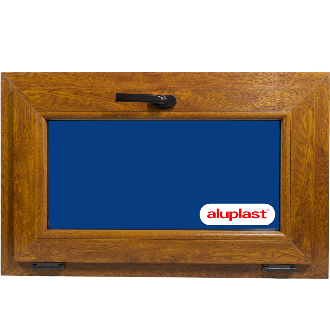 Finestra in PVC rinforzato 800x500 Golden Oak anta ribalta