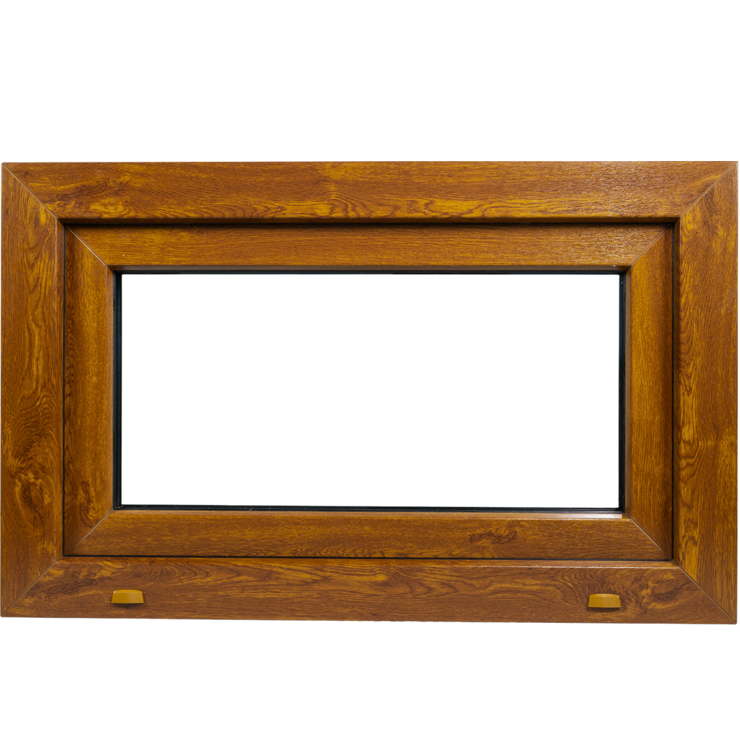 Finestra in PVC rinforzato 800x500 Golden Oak anta ribalta