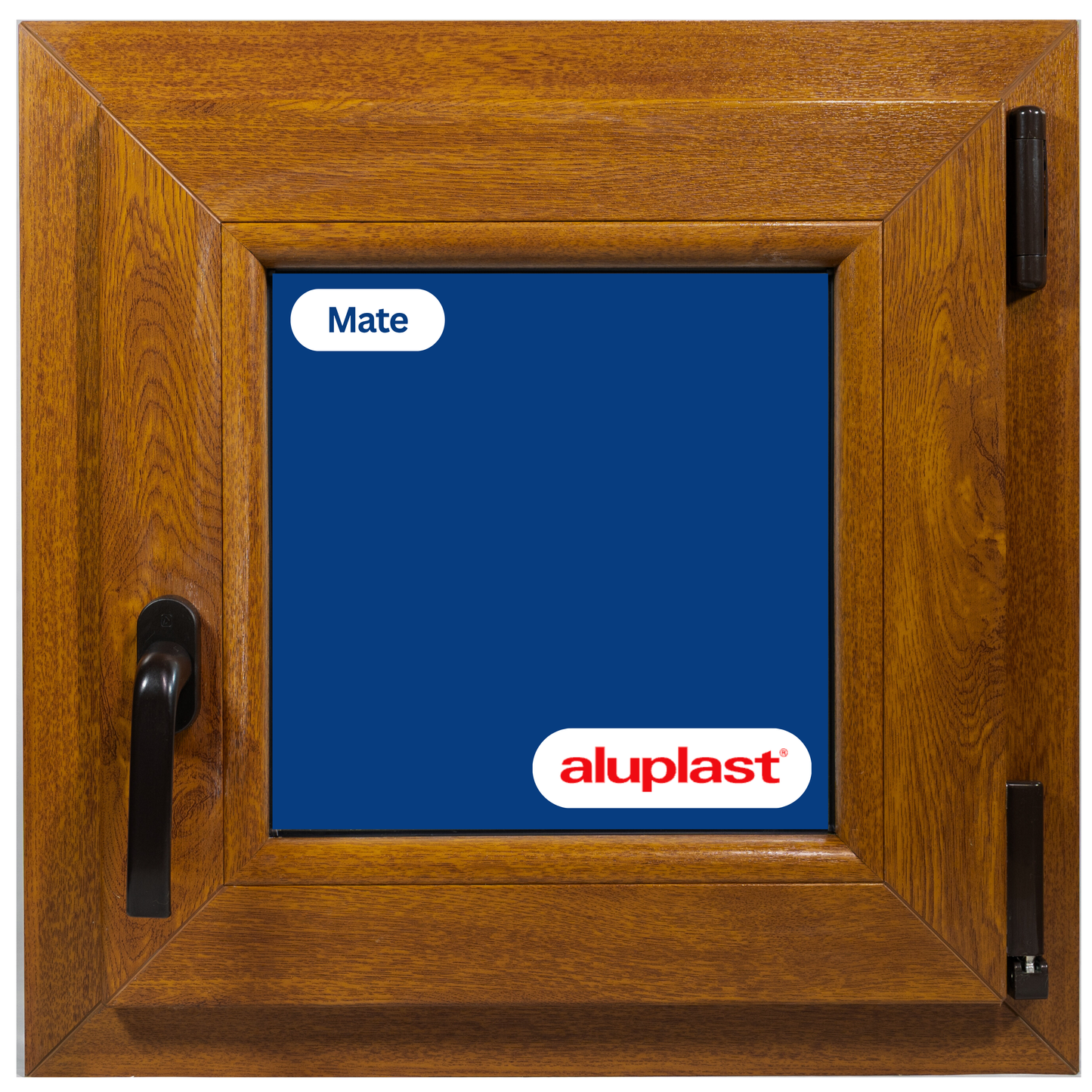 Finestra in PVC rinforzato 500x500 Golden Oak Anta Ribalta | Opaca