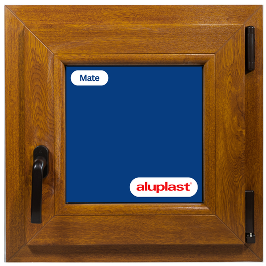 Finestra in PVC rinforzato 500x500 Golden Oak Anta Ribalta | Opaca