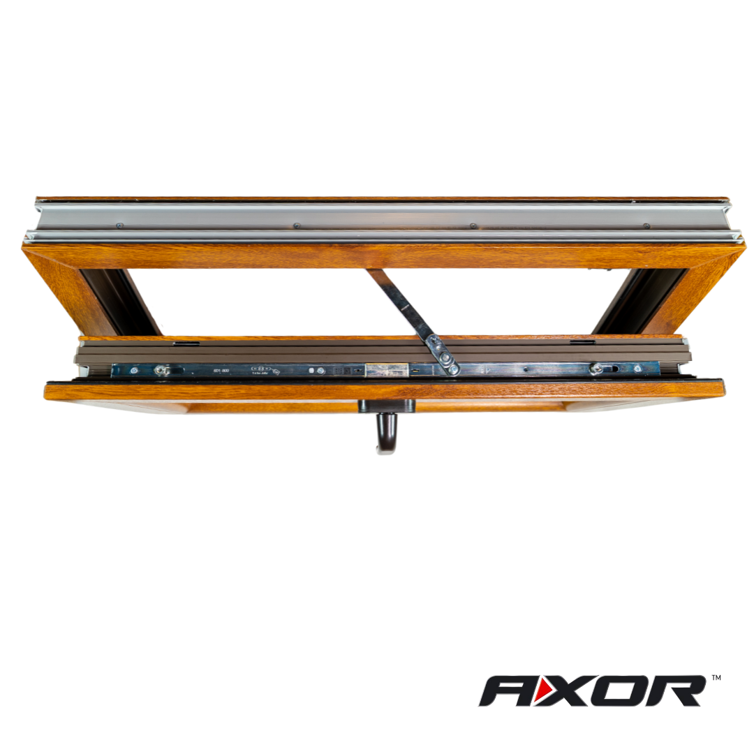 Finestra in PVC rinforzato 800x500 Golden Oak anta ribalta