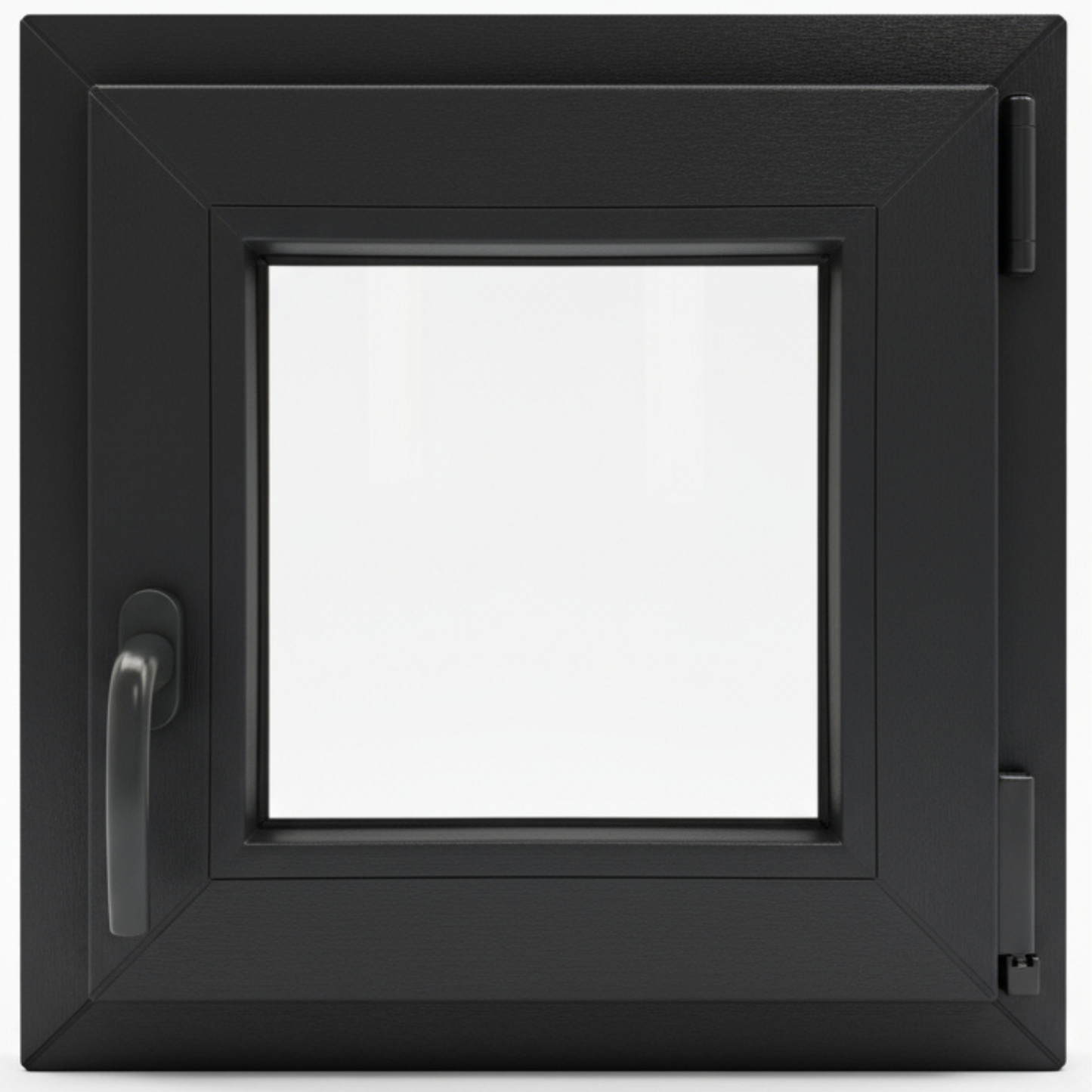 Finestra in PVC rinforzato 500x500 antracite anta ribalta | opaca