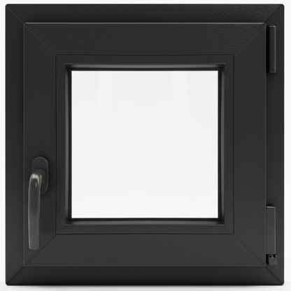 Finestra in PVC rinforzato 500x500 antracite anta ribalta | opaca