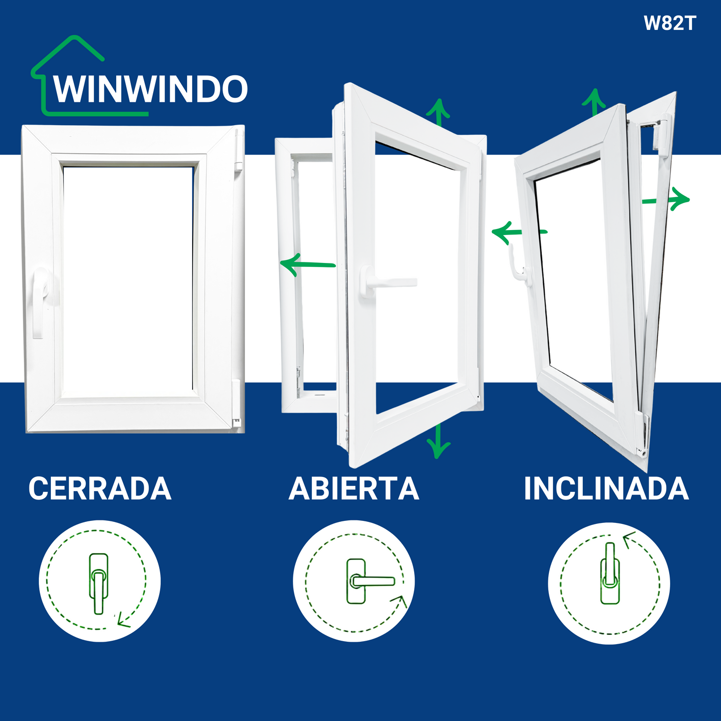 Finestra in PVC rinforzato 700x1155 Bianca Anta Ribalta | Cieca