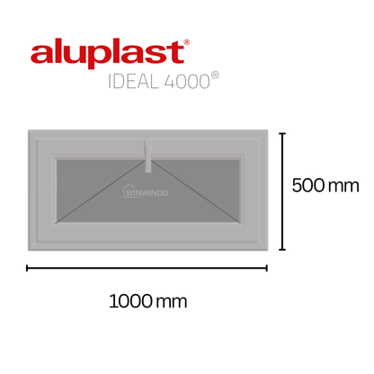 Finestra in PVC rinforzato 1000x500 antracite anta ribalta